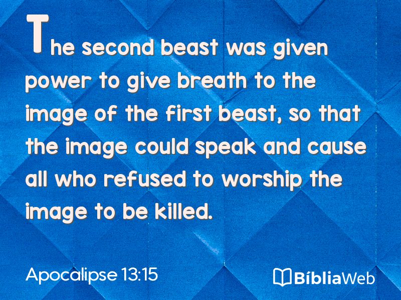 Apocalipse 13:15 em imagem para compartilhar