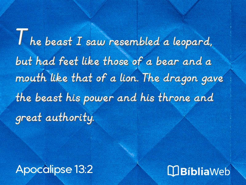 Apocalipse 13:2 em imagem para compartilhar