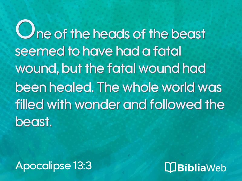 Apocalipse 13:3 em imagem para compartilhar