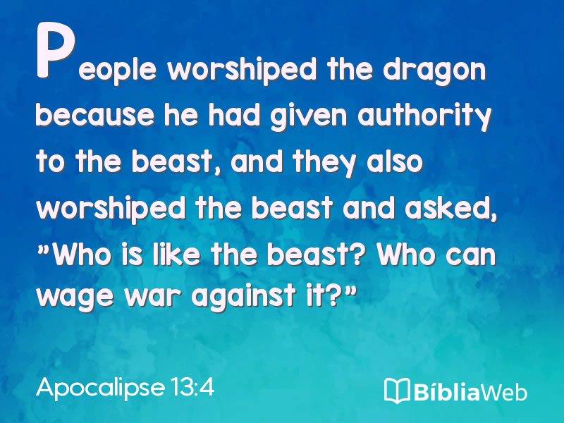 Apocalipse 13:4 em imagem para compartilhar
