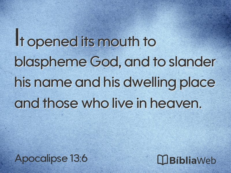 Apocalipse 13:6 em imagem para compartilhar