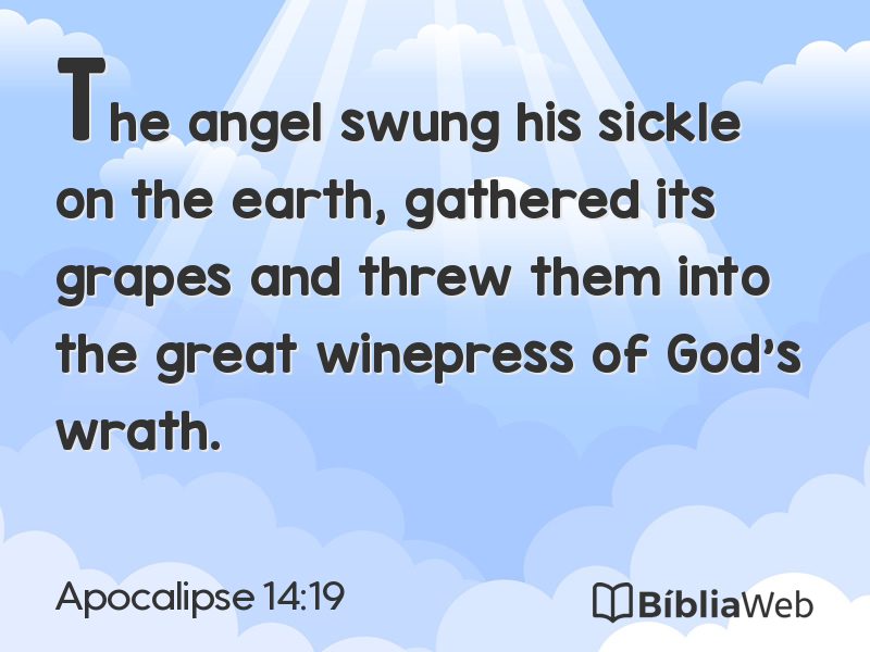 Apocalipse 14:19 em imagem para compartilhar