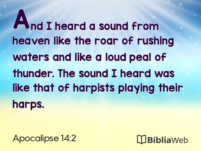 Apocalipse 14:2 em imagem para compartilhar