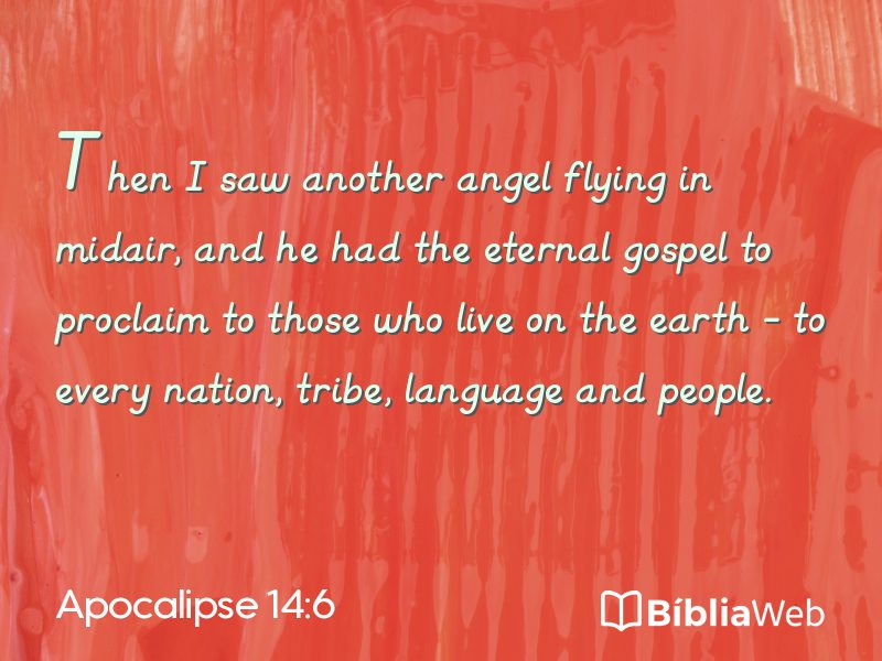 Apocalipse 14:6 em imagem para compartilhar