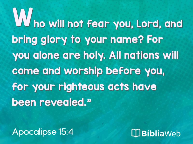 Apocalipse 15:4 em imagem para compartilhar