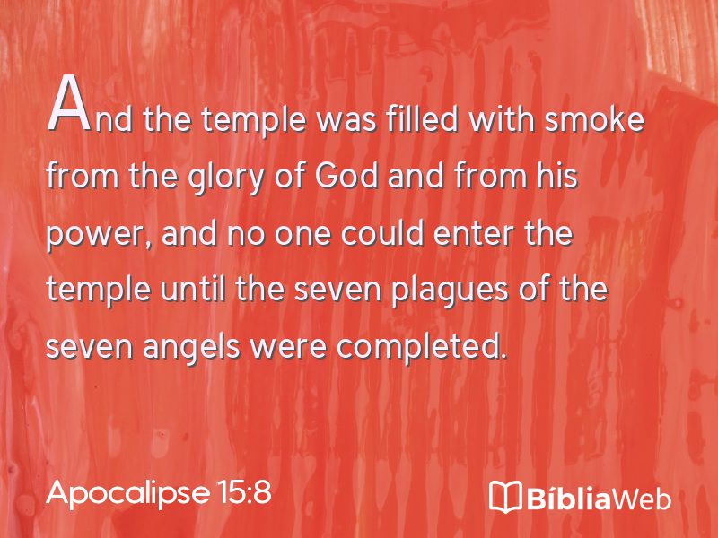 Apocalipse 15:8 em imagem para compartilhar