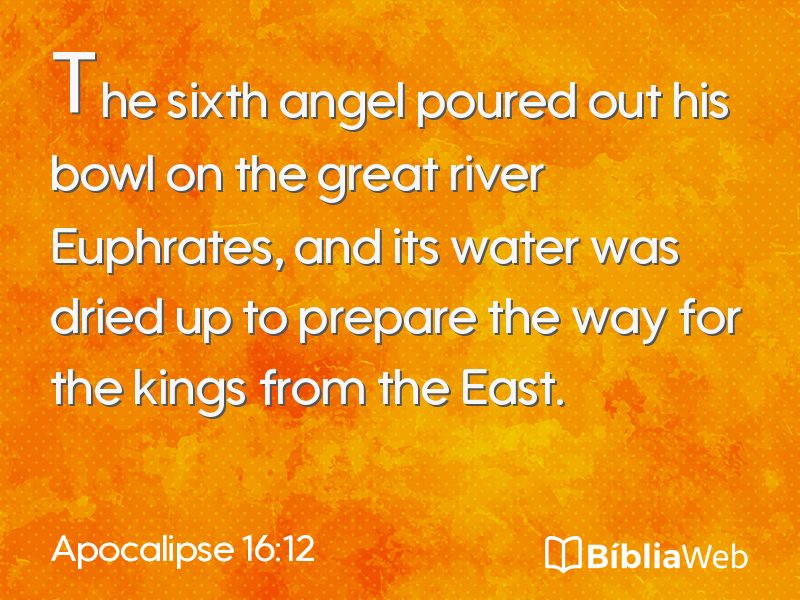 Apocalipse 16:12 em imagem para compartilhar