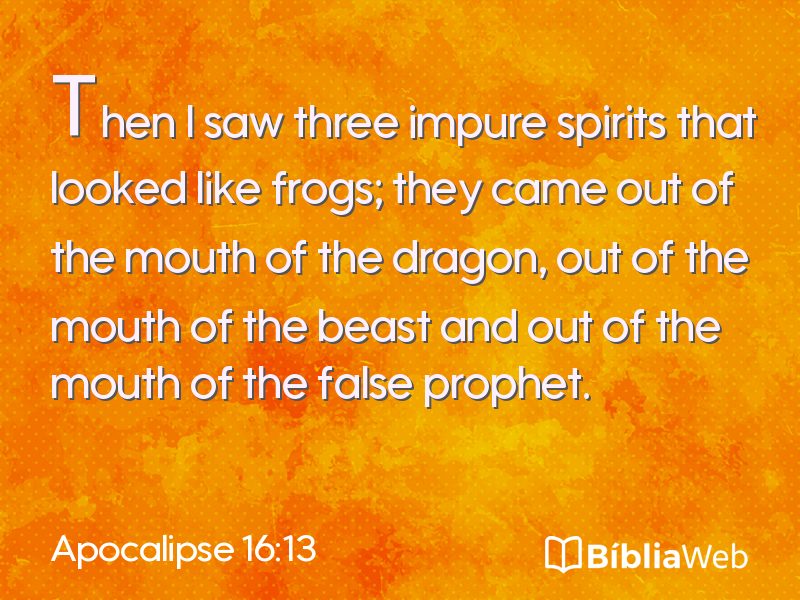 Apocalipse 16:13 em imagem para compartilhar