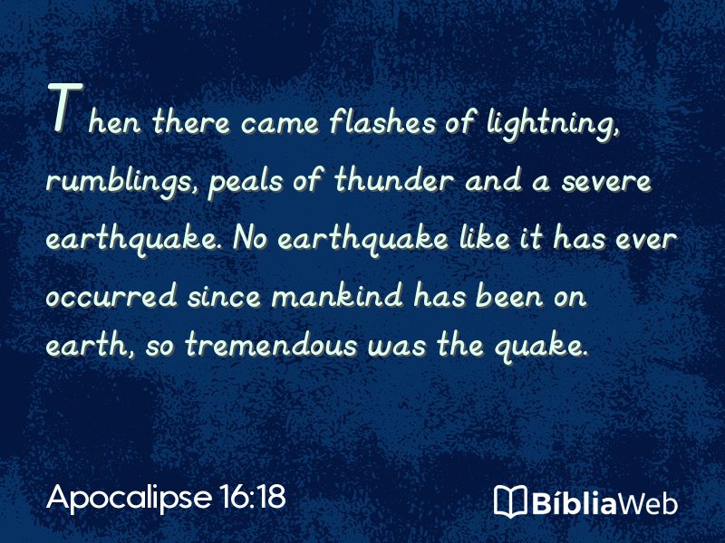 Apocalipse 16:18 em imagem para compartilhar