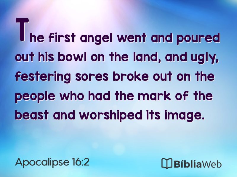 Apocalipse 16:2 em imagem para compartilhar