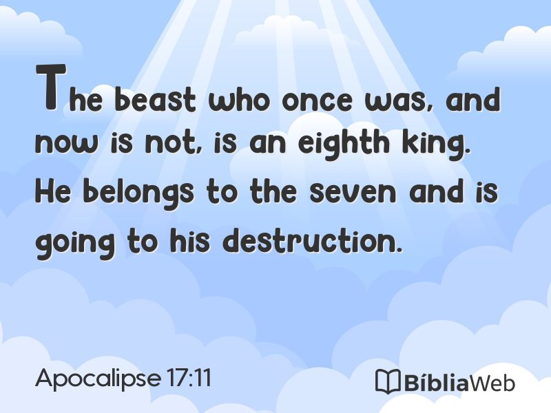 Apocalipse 17:11 em imagem para compartilhar