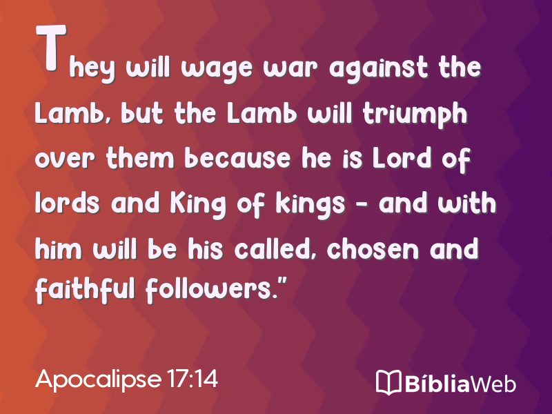 Apocalipse 17:14 em imagem para compartilhar