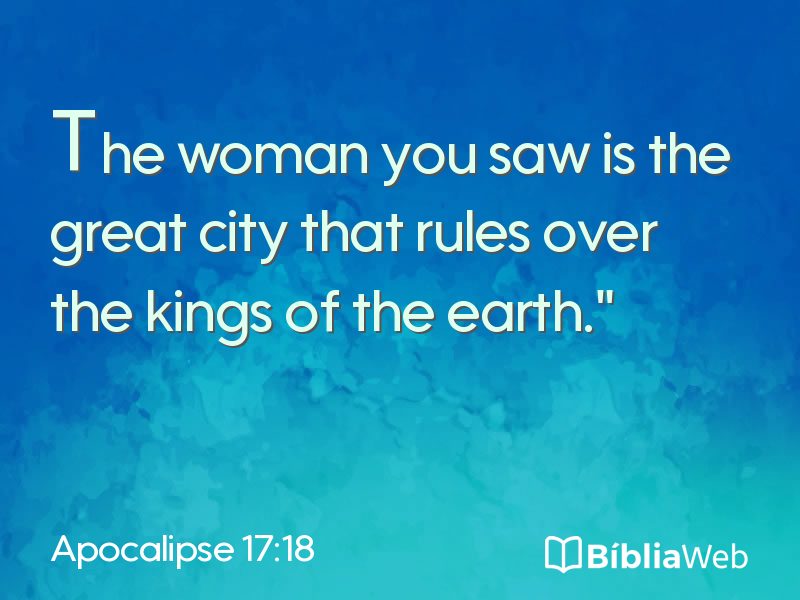 Apocalipse 17:18 em imagem para compartilhar