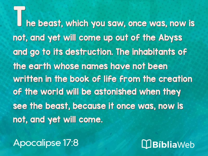 Apocalipse 17:8 em imagem para compartilhar
