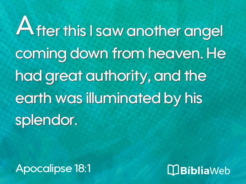 Apocalipse 18:1 em imagem para compartilhar