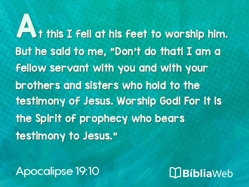 Apocalipse 19:10 em imagem para compartilhar