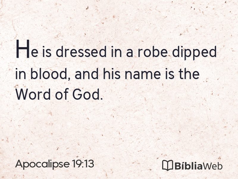 Apocalipse 19:13 em imagem para compartilhar