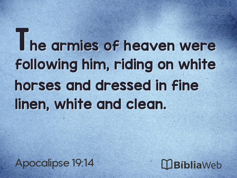 Apocalipse 19:14 em imagem para compartilhar