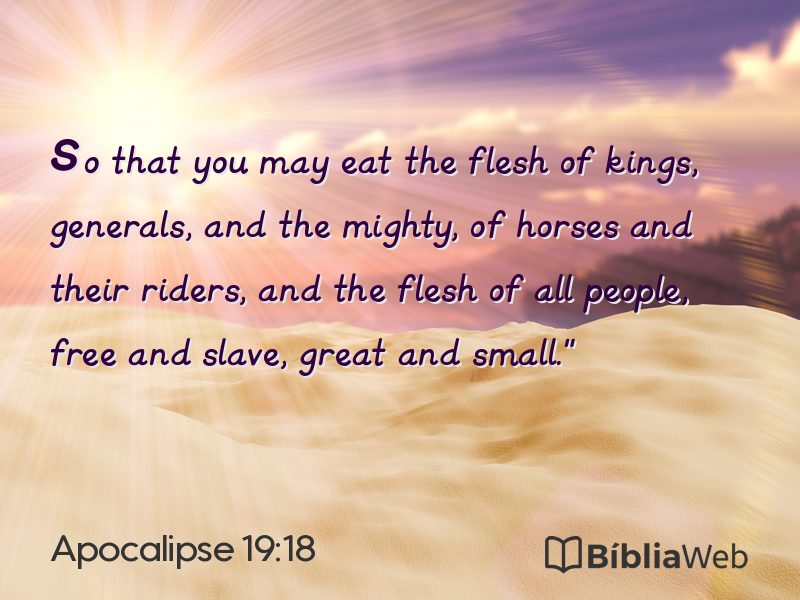 Apocalipse 19:18 em imagem para compartilhar
