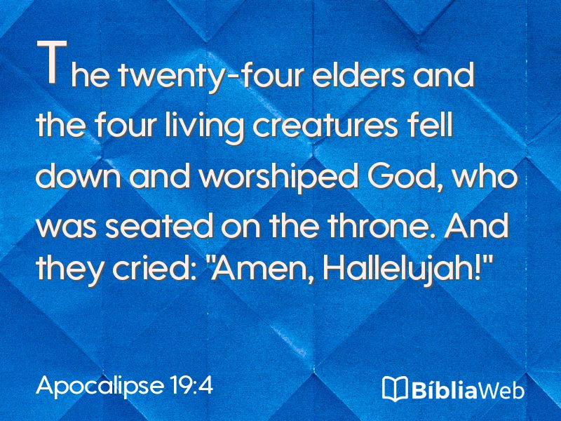 Apocalipse 19:4 em imagem para compartilhar