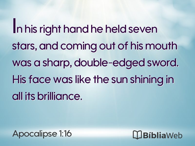 Apocalipse 1:16 em imagem para compartilhar