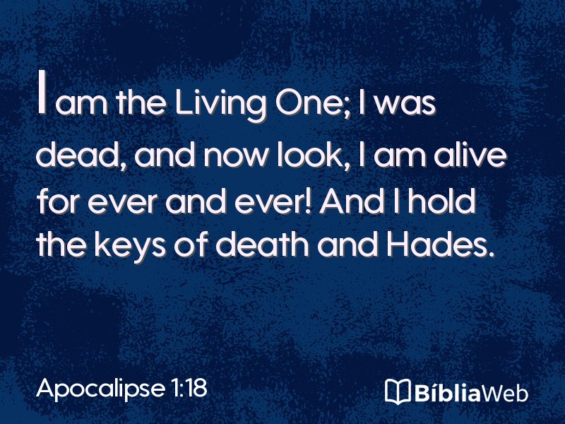 Apocalipse 1:18 em imagem para compartilhar