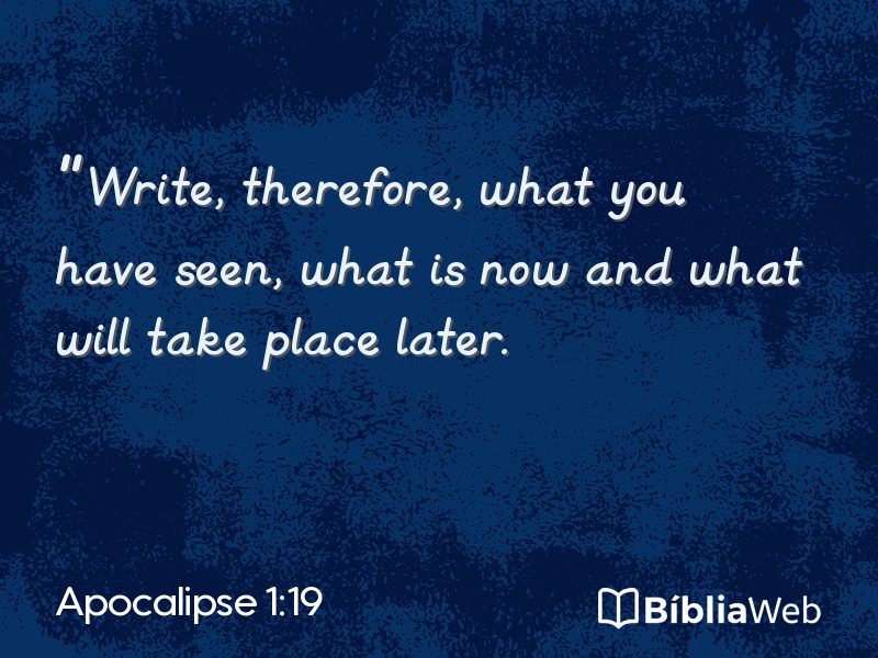 Apocalipse 1:19 em imagem para compartilhar