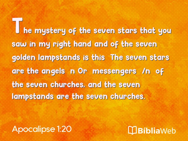 Apocalipse 1:20 em imagem para compartilhar