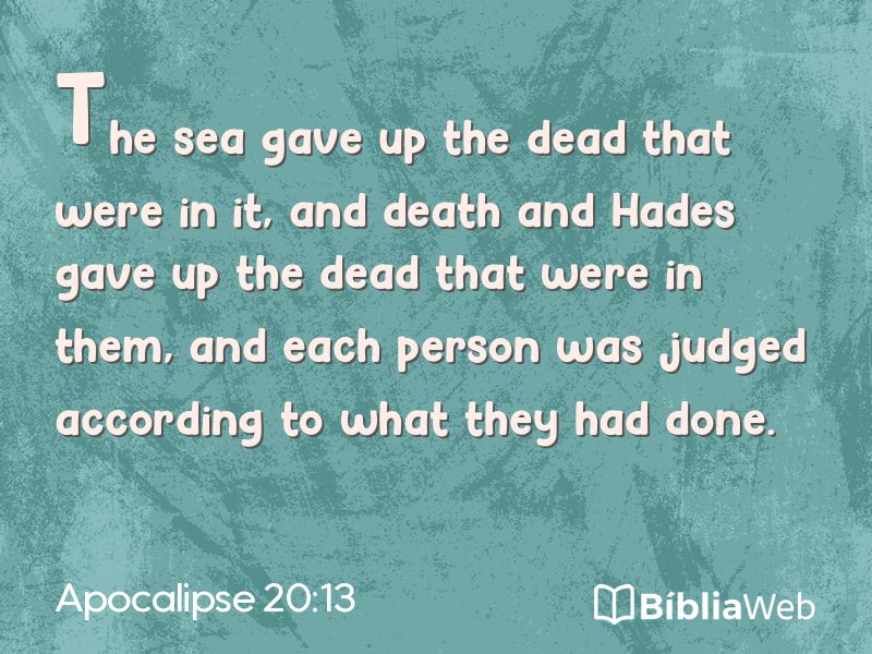 Apocalipse 20:13 em imagem para compartilhar