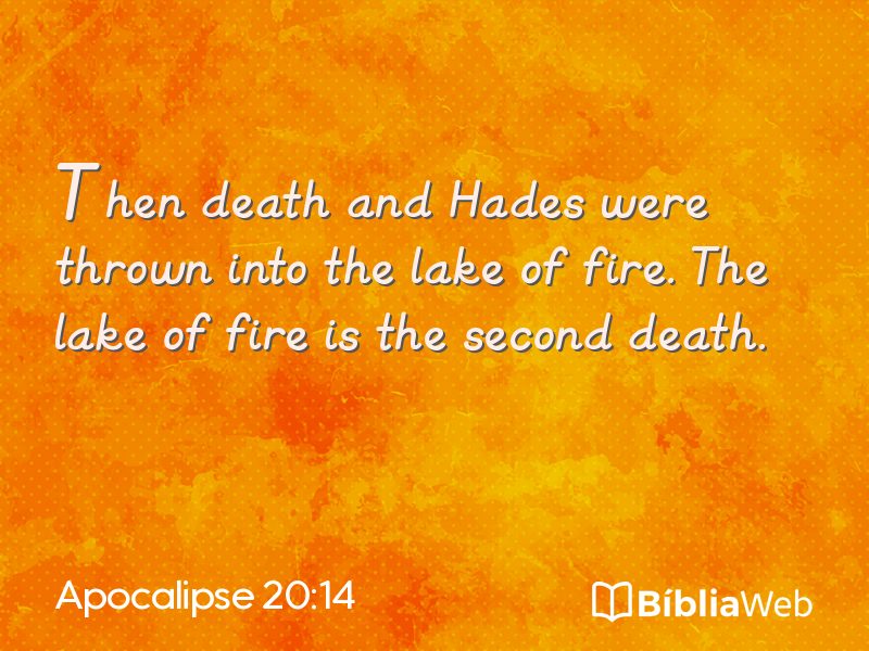 Apocalipse 20:14 em imagem para compartilhar