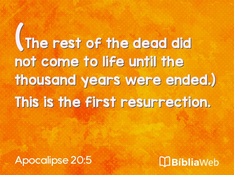 Apocalipse 20:5 em imagem para compartilhar