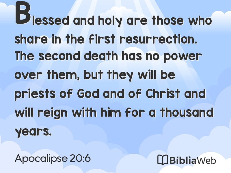 Apocalipse 20:6 em imagem para compartilhar