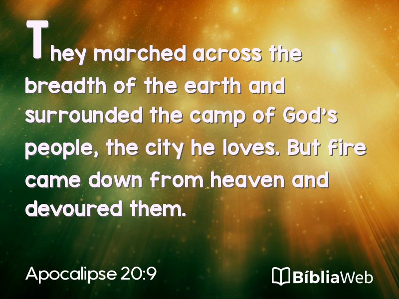 Apocalipse 20:9 em imagem para compartilhar
