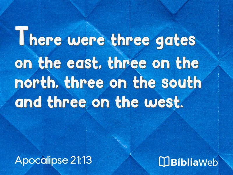 Apocalipse 21:13 em imagem para compartilhar