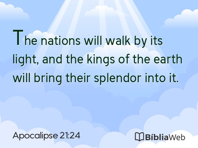 Apocalipse 21:24 em imagem para compartilhar