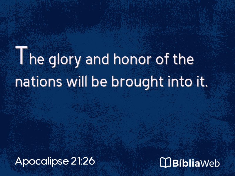 Apocalipse 21:26 em imagem para compartilhar