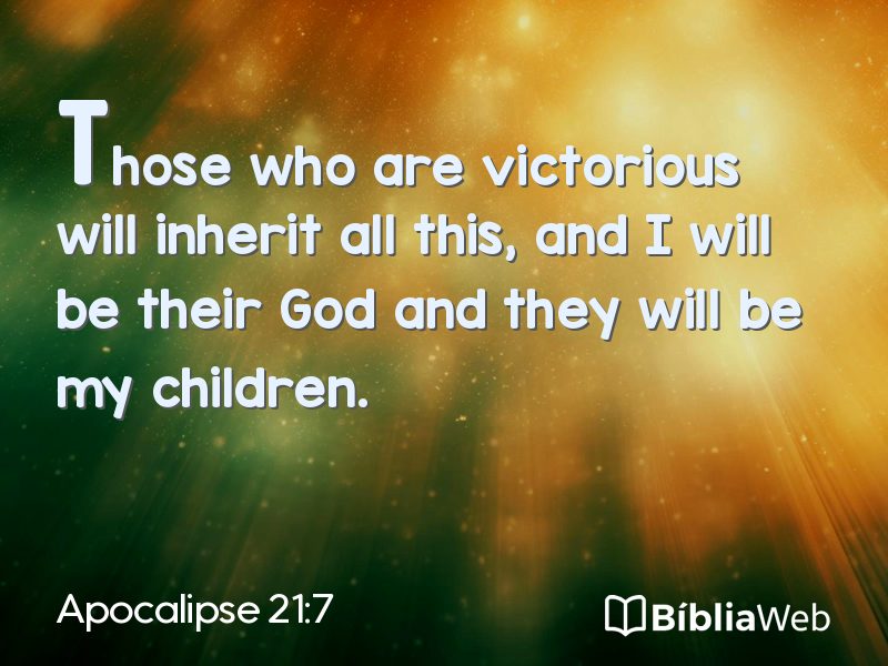 Apocalipse 21:7 em imagem para compartilhar