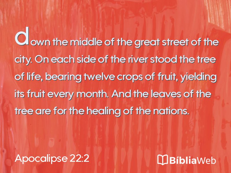 Apocalipse 22:2 em imagem para compartilhar