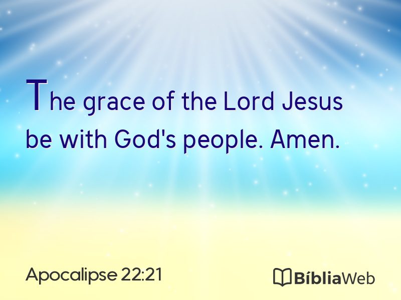 Apocalipse 22:21 em imagem para compartilhar
