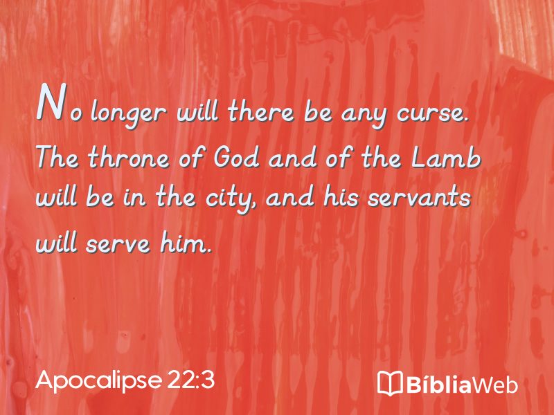 Apocalipse 22:3 em imagem para compartilhar