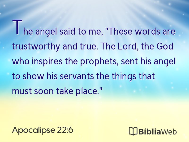 Apocalipse 22:6 em imagem para compartilhar