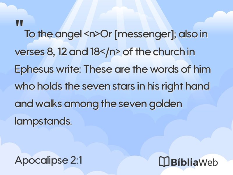 Apocalipse 2:1 em imagem para compartilhar