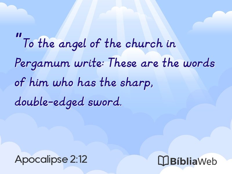 Apocalipse 2:12 em imagem para compartilhar