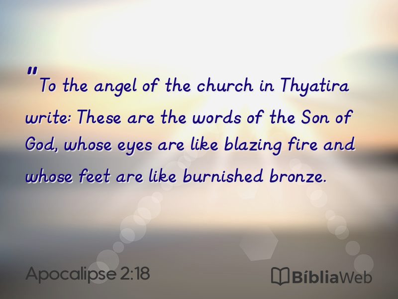 Apocalipse 2:18 em imagem para compartilhar