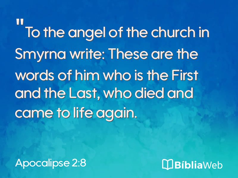 Apocalipse 2:8 em imagem para compartilhar