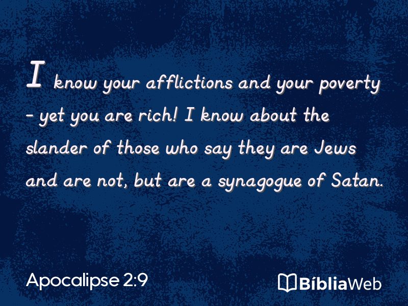 Apocalipse 2:9 em imagem para compartilhar