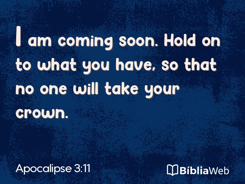 Apocalipse 3:11 em imagem para compartilhar