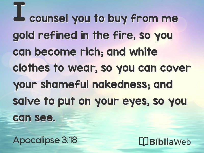 Apocalipse 3:18 em imagem para compartilhar
