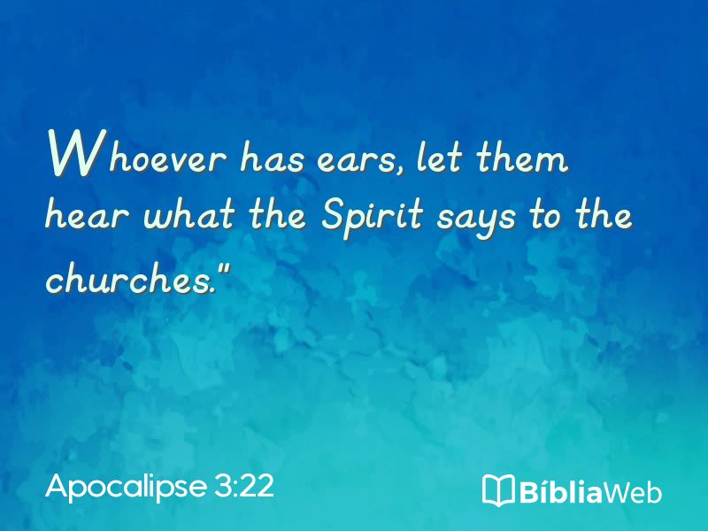 Apocalipse 3:22 em imagem para compartilhar