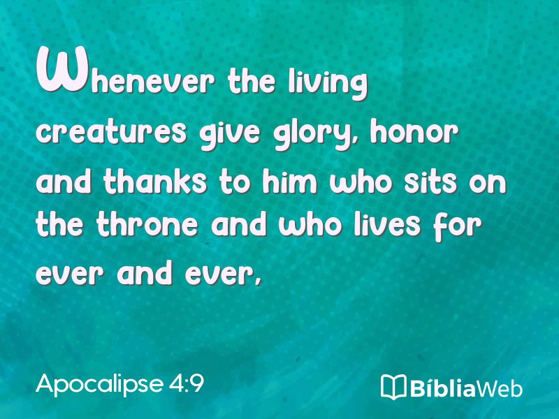 Apocalipse 4:9 em imagem para compartilhar